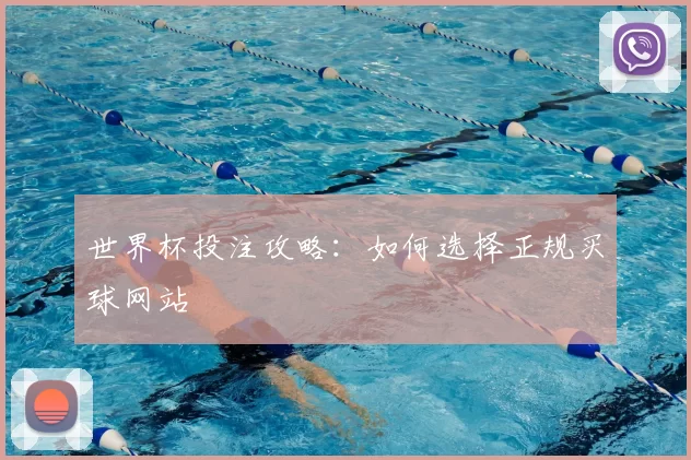 世界杯投注攻略:如何选择正规买球网站